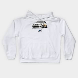 bmw m5 v10 white Kids Hoodie